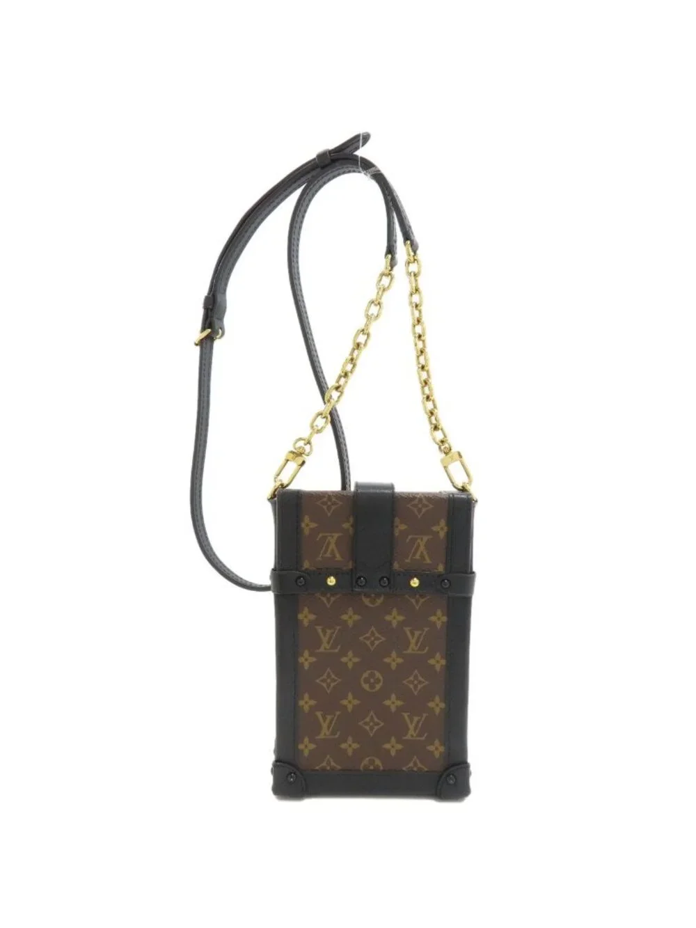 Louis Vuitton Pochette Trunk Vertical Shoulder Bag Monogram Canvas
